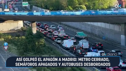 Así golpeó el apagón a Madrid: Metro cerrado, semáforos apagados y autobuses desbordados