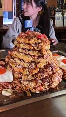 10KG Oknomiyaki Challenge ft. 吴饱饱! #foodchallenge