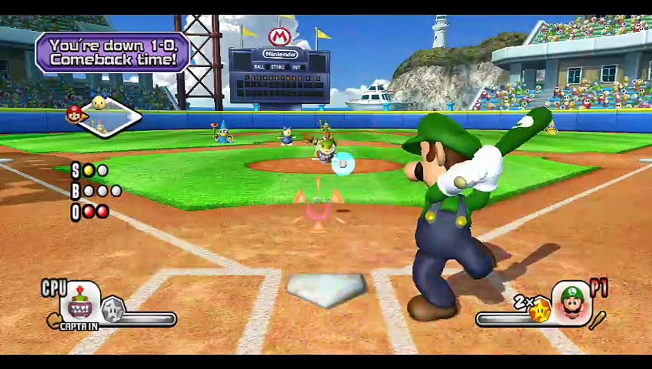 Mario Super Sluggers online multiplayer - wii