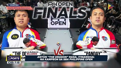 Anton 'The Dragon' Raga, itinanghal na kampeon sa SBA Philippine Open