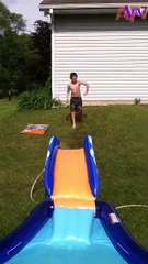 163. Water slide difficulty- Level 10 #shorts #slide #summer #funny #funny