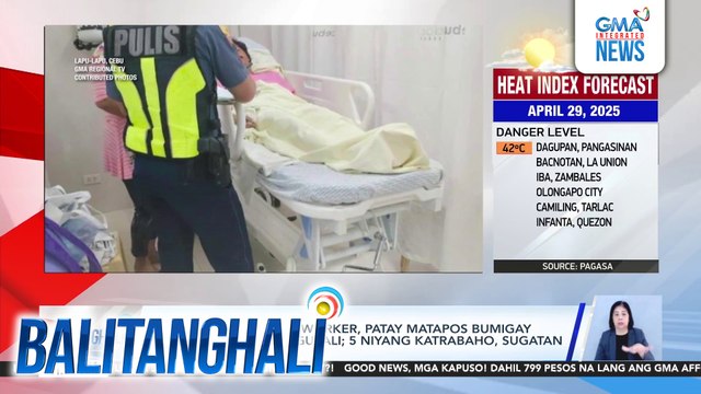 Isang construction worker, patay matapos bumigay ang parte ng isang gusali; 5 niyang katrabaho, sugatan | Balitanghali