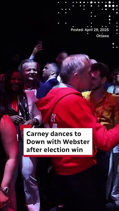 #canada:Mark Carney Celebrates Election Win with Victory Dance to "Time to Win"