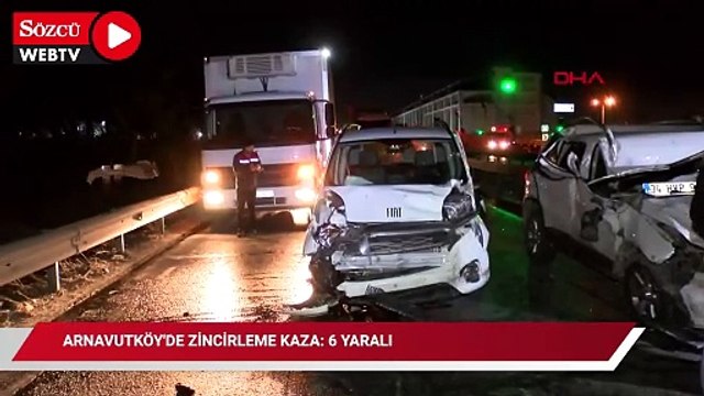 Arnavutköy'de zincirleme kaza: 6 yaralı
