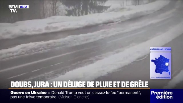 Le Doubs et le Jura frappés par un orage accompagné de pluies diluviennes et de grêle