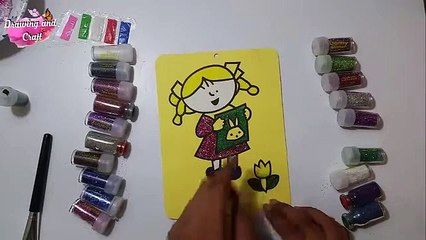 Princess Glitter coloring & drawing & studying English for kids _ 아이들 영어 공부
