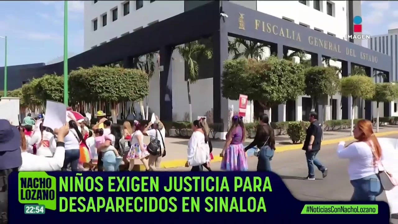 Niños marcharon para exigir la localización de familiares desaparecidos en Sinaloa
