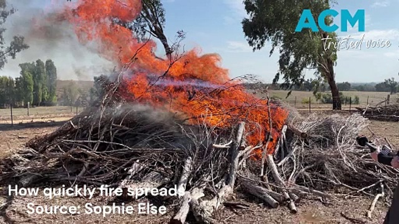 CFA showing how quickly a fire can spread