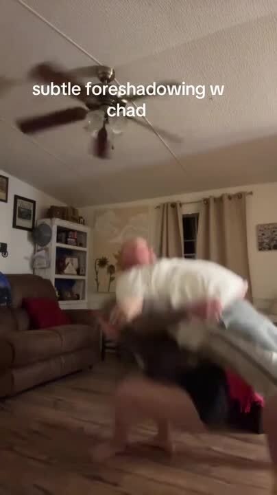 Daughter Tries to Lift Her Dad and Ends up Falling Hard Along With Him