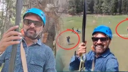 Pahalgam Tourist Zipline Video:Tourist Rishi Bhatt ने 10 ft.ऊपर से Record की Video, लगा दी छलांग..
