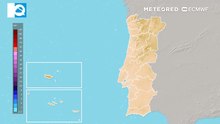 Até sexta-feira esperam-se valores de precipitação acumulada próximos de 50 mm, com particular incidência no norte de Portugal.