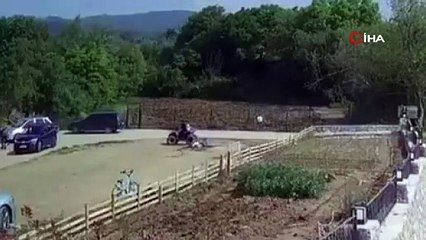 Bursa\'da arazi aracıyla kaza yaptı: Kaza anı kamerada