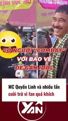 MC Quyền Linh cười trừ vì những lần fan quá khích