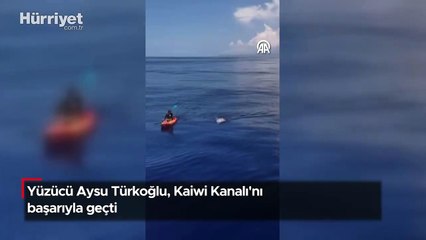 Yüzücü Aysu Türkoğlu, Kaiwi Kanalı'nı başarıyla geçti
