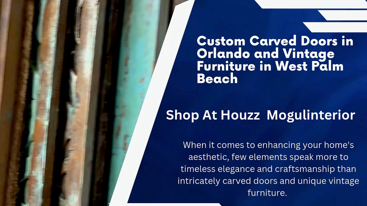 Spanish villa farmhouse, antique carved doors