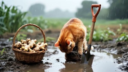 Stray Kitten's Kind Rescue: Warming a Baby Hedgehog with Cozy Soup