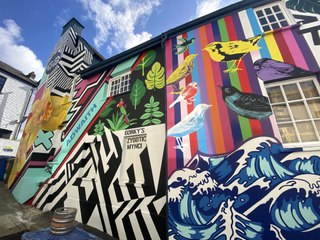 Carmarthenshire's CWRW venue unveils vibrant mural celebrating local culture