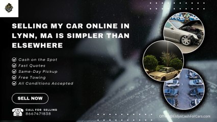 Selling my car online in Lynn, MA is simpler than elsewhere