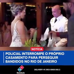 VIDEO: ¡De Película! Policía interrumpe su boda para detener delincuentes en Río de Janeiro