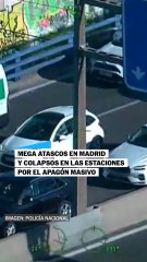 El mega atasco de Madrid provocado por el apagón a vista de pájaro
