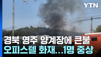 경북 영주 양계장에 큰불...산불로 번질까 헬기 투입 / YTN