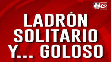 Ladrón solitario y goloso queda escrachado en las cámaras de seguridad