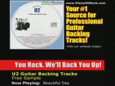U2 Beautiful Day Guitar Backing Tracks - jam solo lesson