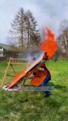 Stunning table design with the burned wood technique!