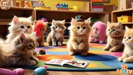 Ooye Stylish Billi 🐱 | Meow Meow Funny Cat Song for Kids | Hindi Urdu Cartoon by RFKTV