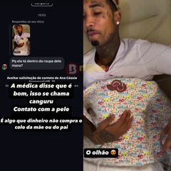 Paizão? Após negar paternidade, Gato Preto aparece segurando filha prematura no colo; veja