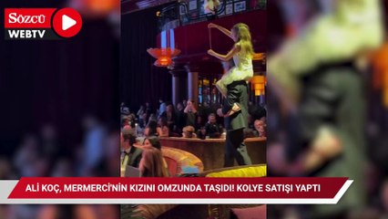 Ali Koç omzuna aldı kolye satışı yaptı