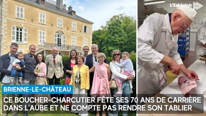 Ce boucher-charcutier de Brienne-le-Château fête ses 70 ans de carrière