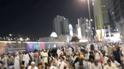 A sea of pilgrims near the Masjid Al Haram in Makkah during the month of Ramadan.