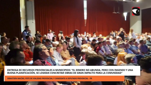 Entrega de recursos provinciales a municipios: “El dinero no abunda, pero con ingenio y una buena planificación, se logran concretar obras de gran impacto para la comunidad”