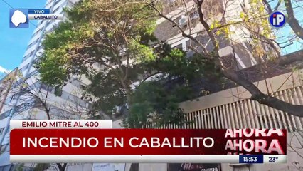 Se incendió un departamento en un edificio de 24 pisos en Caballito