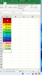 Change cell color depending on the month of the date in the cell - Excel Tips and Tricks