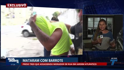 Mataram com barrote: preso trio que assassinou morador de rua em Jardim Atlântico