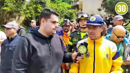 A esta hora estamos en Altavista con el Alcalde de Medellín, tras emergencia por lluvias