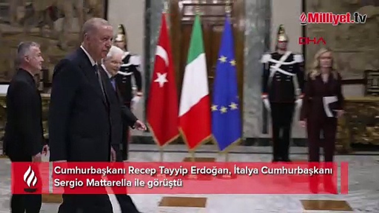 Cumhurbaşkanı Erdoğan İtalya Cumhurbaşkanı ile görüştü