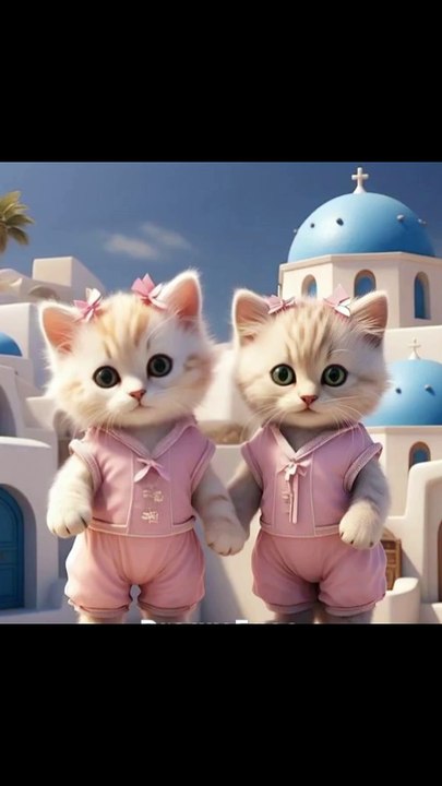 Funny pinkish cat