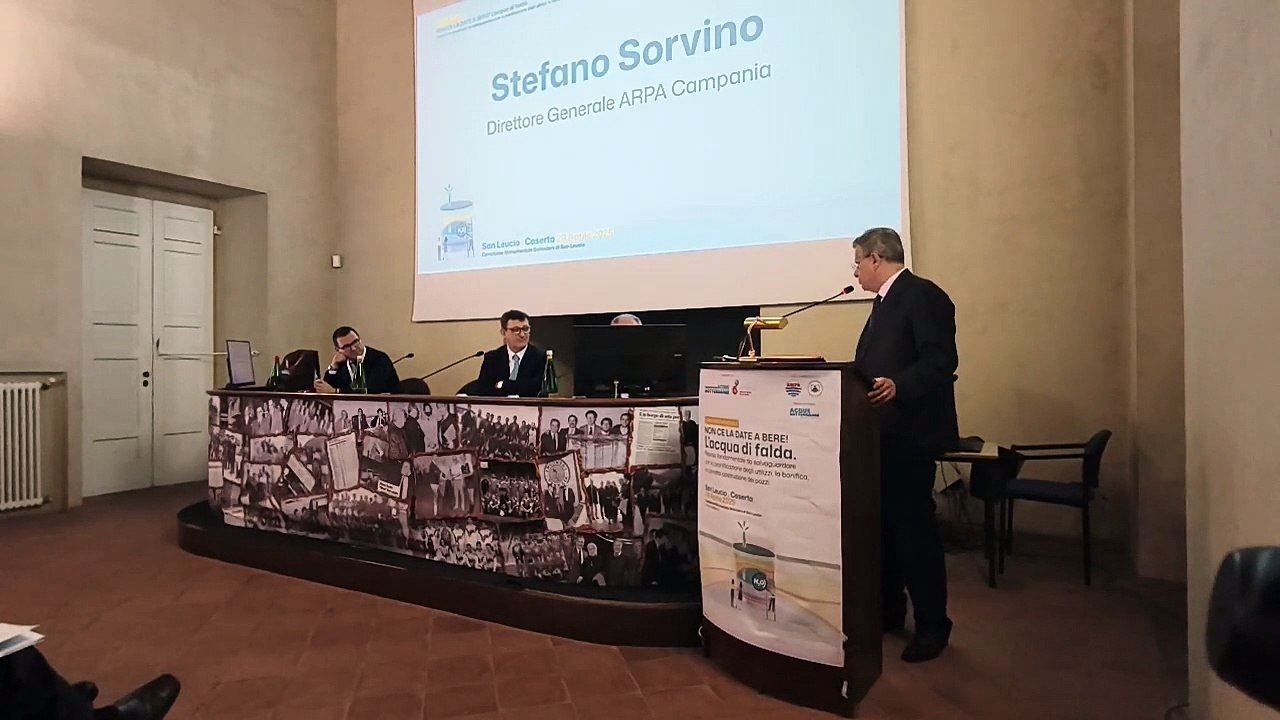 Arpa Campania - Tutela e gestione sostenibile dell'acqua di falda. Convegno a San Leucio, l'intervento del DG Arpac (29.04.25)