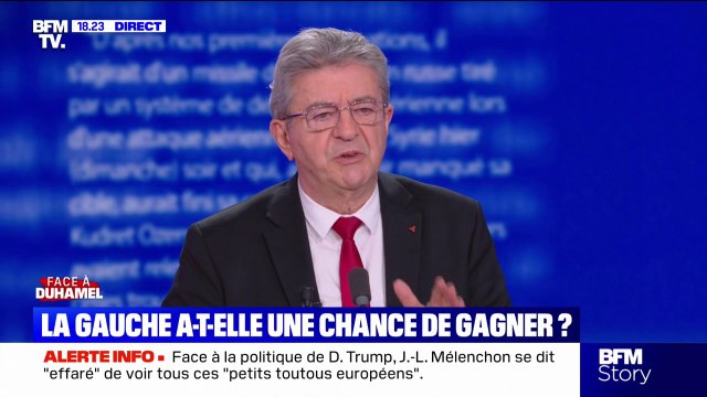 Jean-Luc Mélenchon: Que fait la gauche? Elle ne fait rien, nous les insoumis, nous avons essayé de faire un programme cohérent