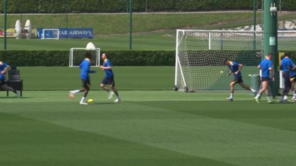 El Inter se entrena antes de medirse al FC Barcelona