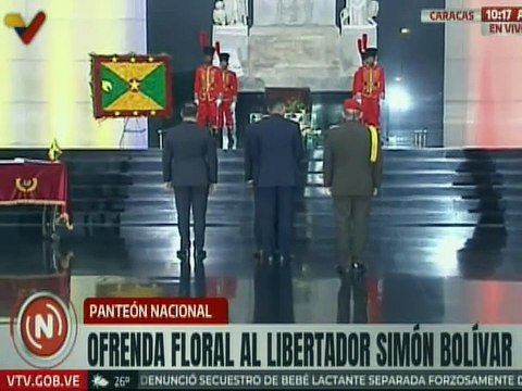 Caracas | Autoridades de Venezuela y Grenada ofrecen ofrenda floral al Libertador Simón Bolívar
