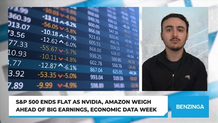 S&P 500 Ends Flat As Nvidia, Amazon Weigh Ahead Of Big Earnings, Economic Data Week
