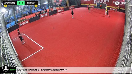 Faute de Mathias B - Sporting Bordeaux Ff