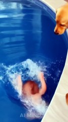 Baby saved by a Brave dog 🐩 #youtubeshorts #short #shorts#animals Video Contant intended for Adults