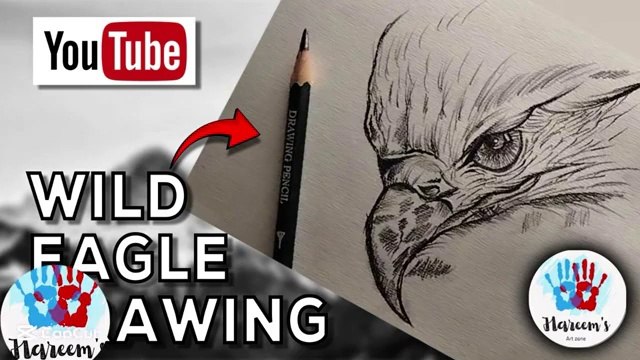 How to draw an eagle face step by step wild eagle bald eagle drawing tutorial satisfying art