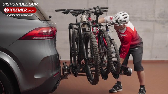 FARAD SUSA 2 / 3. Porte-vélos ULTRA-COMPACT pour 2 ou 3 vélos (idéal électriques) - permet jusqu'à 130cm d'empattement