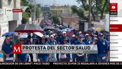 Trabajadores del Sector Salud, protestaron en Oaxaca